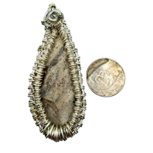 Load image into Gallery viewer, Silver Wrapped Handcrafted Wire Wrapped Native American Flake Necklace