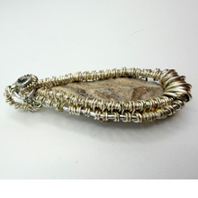 Load image into Gallery viewer, Silver Wrapped Handcrafted Wire Wrapped Native American Flake Necklace