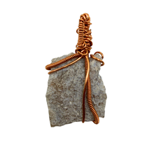 Load image into Gallery viewer, Light Blue Handcrafted Wire Wrapped Coral Geode Necklace