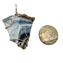 Load image into Gallery viewer, Ocean Blue Handcrafted Wire Wrapped Coral Geode Necklace