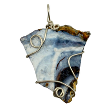 Load image into Gallery viewer, Ocean Blue Handcrafted Wire Wrapped Coral Geode Necklace