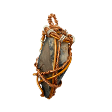 Load image into Gallery viewer, Handcrafted Wire Wrapped Whale Fossil Fragment Necklace