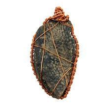 Load image into Gallery viewer, Stone Blue Handcrafted Wire Wrapped Coral Geode Necklace