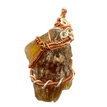 Load image into Gallery viewer, Amber Wire Wrapped Florida Calcite Crystal Pendant - Nature Inspired