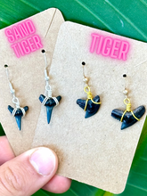 Load image into Gallery viewer, Fossilized Marine Dangle Earrings in 14kt Gold or Sterling Silver