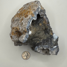 Load image into Gallery viewer, HUGE Grey & Purple Agatized Coral Geode