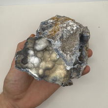 Load image into Gallery viewer, HUGE Grey & Purple Agatized Coral Geode