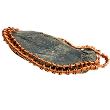 Load image into Gallery viewer, Stone Blue Handcrafted Wire Wrapped Coral Geode Necklace