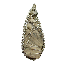 Load image into Gallery viewer, Silver Wrapped Handcrafted Wire Wrapped Native American Flake Necklace