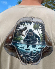 Load image into Gallery viewer, Alligator Attack Megalodon Hunt Shirt