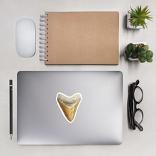 Load image into Gallery viewer, Orange Megalodon Shark Tooth Sticker