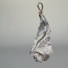 Load and play video in Gallery viewer, Black & Blue Handcrafted Wire Wrapped Coral Geode Necklace