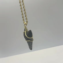 Load and play video in Gallery viewer, 14K Gold Filled Rope Chain Megalodon Necklace
