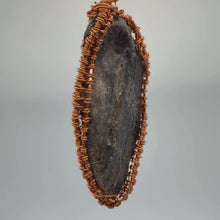 Load and play video in Gallery viewer, Stone Blue Handcrafted Wire Wrapped Coral Geode Necklace