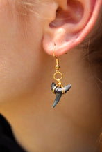 Load image into Gallery viewer, Enjoy these one-of-a-kind earrings that can turn heads from across the room. This specific tooth is a Sand Tiger.