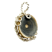 Load image into Gallery viewer, Sterling Silver Shark Fossil Vertebrae Pendant Necklace - Oceanic Fossil
