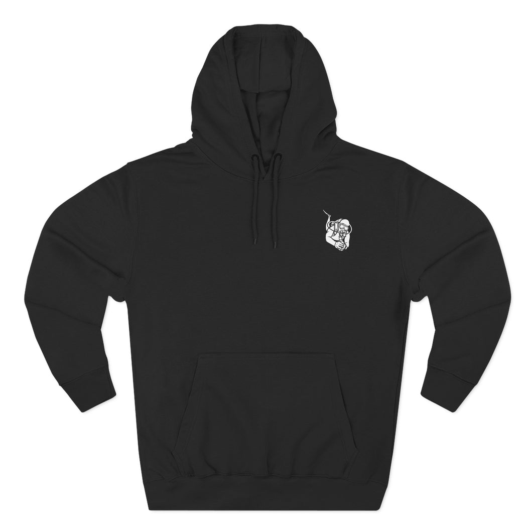 Fleece Hoodie - Scuba Steve and Megalodon Design