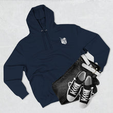 Load image into Gallery viewer, Fleece Hoodie - Scuba Steve and Megalodon Design
