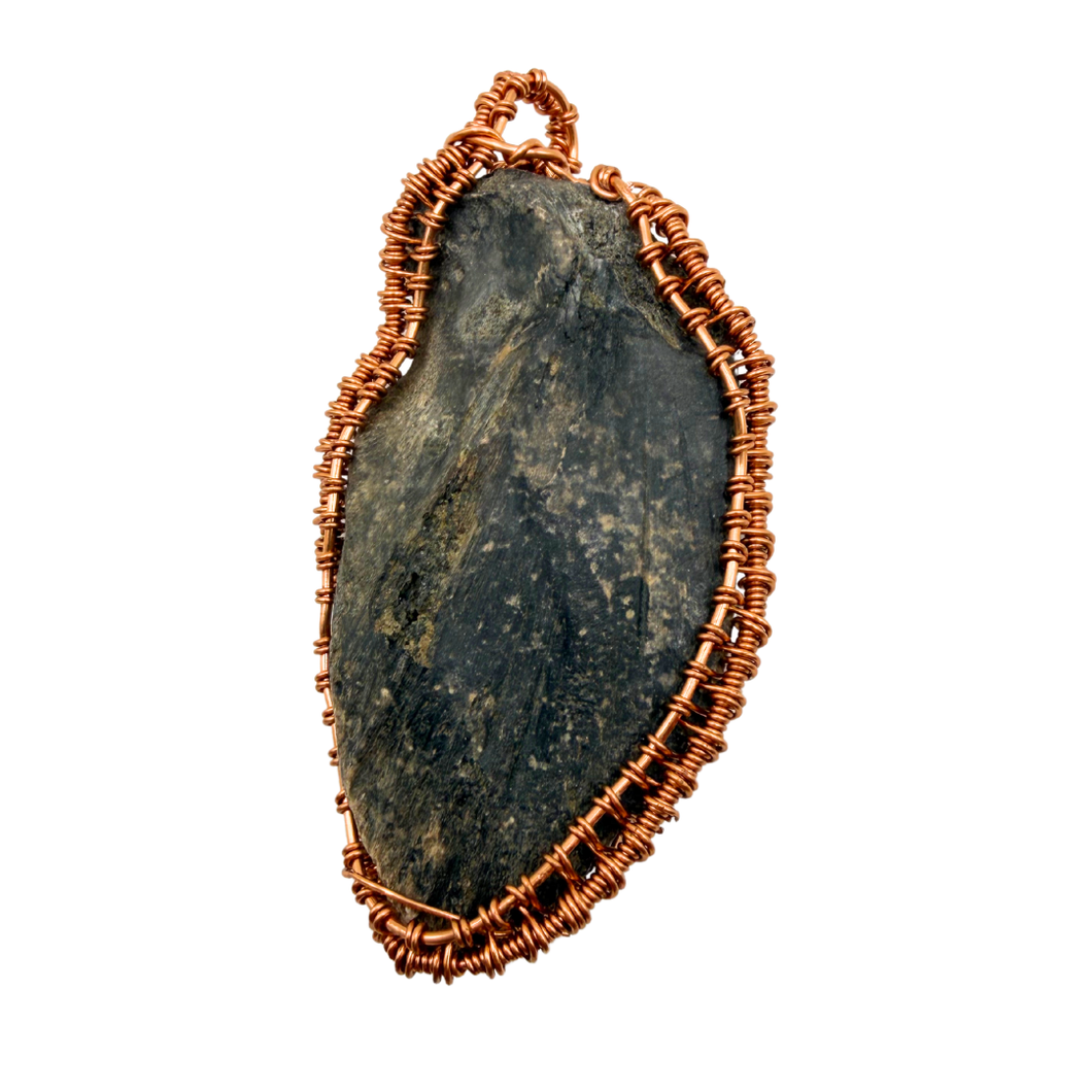 Stone Blue Handcrafted Wire Wrapped Coral Geode Necklace