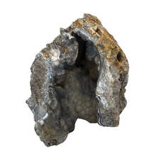 Load image into Gallery viewer, HUGE Grey &amp; Purple Agatized Coral Geode
