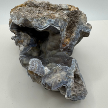 Load image into Gallery viewer, HUGE Grey &amp; Purple Agatized Coral Geode
