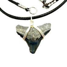 Load image into Gallery viewer, Shark Tooth Necklace for Men and Women Silver Shark Pendant
