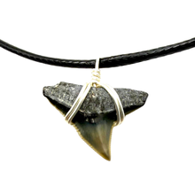 Load image into Gallery viewer, Shark Tooth Necklace for Men and Women Silver Shark Pendant

