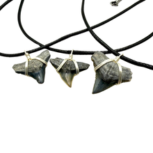 Load image into Gallery viewer, Shark Tooth Necklace for Men and Women Silver Shark Pendant
