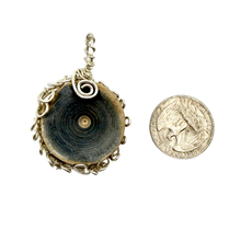 Load image into Gallery viewer, Sterling Silver Shark Fossil Vertebrae Pendant Necklace - Oceanic Fossil
