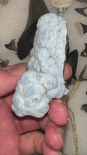 Load and play video in Gallery viewer, Sky Blue Botryoidal Agate Coral Geode
