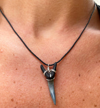Load image into Gallery viewer, This Sand Tiger Shark Tooth Necklace is great for boys, girls, women and men of all ages! Guaranteed ethical and handmade. 

